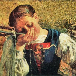 At the well